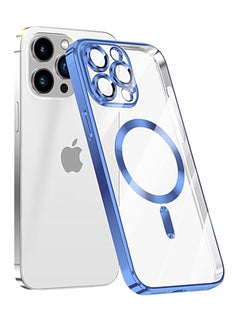 Buy Magnetic for iPhone 15 Pro Case with MagSafe [Support Wireless Charging] Clear TPU Shockproof Protective Phone Cover for iPhone 15 Pro Case with Integrated Camera Lens Protector Blue in Egypt