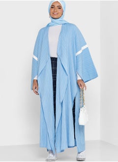 Buy Ruffle Sleeve Trim Abaya With Sheila in UAE