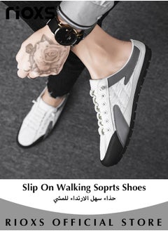 Buy Men's Fashion Casual Loafers Slip On Walking Soprts Shoes Summer Closed Toes Comfortable Soft Slippers in Saudi Arabia