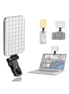 Buy LED Selfie Light with Front & Back Phone Clip 3 Light Modes Portable Clip on Light for Phone/Tablet/Laptop, Zoom Call TikTok Video Fill Light in Saudi Arabia