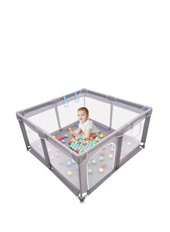 Buy COOLBABY Playpen With Gate Kids Activity Center Indoor And Outdoor Play Yard Sturdy Safe Play Yard With Soft Breathable Mesh in UAE