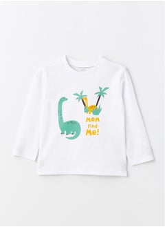 Buy Crew Neck Long Sleeve Printed Baby Boy T-shirt in Egypt