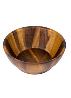 اشتري Acacia Wood Round Serving Bowl for Fruits or Salads, Large Single Bowl, Dia 26 X 10H cm في الامارات