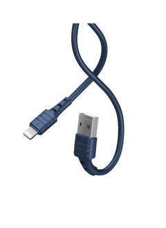 Buy Data Cable-Zero Sense Series 2.4A High Elastic Tpe Fast Charge Data Cable Rc-179I -Blue in Egypt