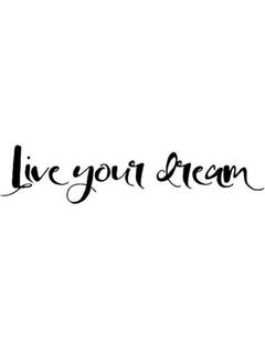 Buy Home Gallery Live Your Dream Sticker wall art 55x12 cm Black in Egypt