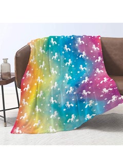 اشتري Rainbow Unicorn Blanket Unique Unicorn Gifts for Girls Rainbow Throw Blanket for Kid Adult Soft Fleece Rainbow Blankets Colorful Blanket for All Season Couch Sofa, Bed, Office, Travel 50"x60" في الامارات