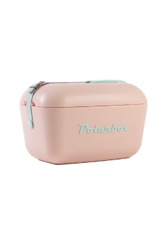 Buy 20L Classic Cooler Box with Leather Strap, Rigid Thermal Insulated Ice for Beach, Picnic Party Convertible Lid Polypropylene Insulation Nude/Olive PB-9262,Nude - Cyan in UAE