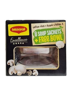 اشتري Excellence Cream of Mushroom Soup 54grams pack of 8 With Free Bowl في الامارات