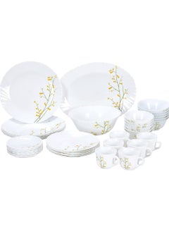 Buy LaOpala Dinnerware Set 12 Pcs, Citron Weave: Elevate Your Dining Experience Dinnerware Set | Microwave Safe & Dishwasher Serving Set| Serving Utensils For Family Meals in Saudi Arabia