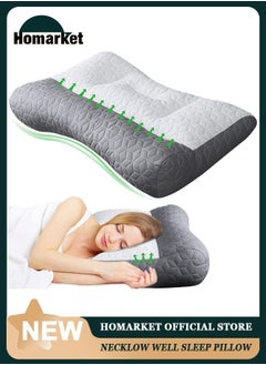 Buy Super Ergonomic Pillow,Adjustable Orthopedic Correction Repair Traction Contour Bed Pillow Neck and Shoulder Pain Pillow with Pillowcase for All Sleeping Positions in UAE