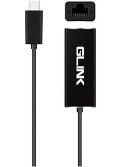 اشتري GLINK GL 014 USB Type C to RJ45 Gigabit Ethernet Adapter 10/100/1000 Mbps, Compatible with Galaxy S22 Ultra, iPad Pro 2020, MacBook Pro, Chromebook Pixel, Dell XPS 13 (Aluminum Body) في مصر