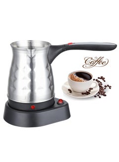 Buy Turkish Coffee Kettle Electric Coffee Maker Stainless Steel Pot Silver in Saudi Arabia