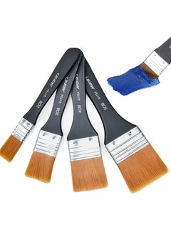 Buy Professional Paint Brush Set, Tool Brush Flat Paintbrush Home Repair Tools, for Acrylic, Oil, Watercolor, and Gouache (20/30/40/50mm)4 Pack in Saudi Arabia