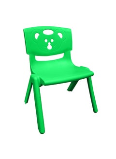 Buy Portable Strong And Durable Plastic Chair For Children, Magic Bear Face - Green in UAE