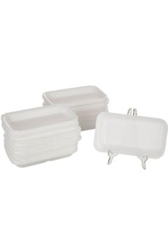 Buy Disposable Foam Dishes 75 PCS White in Egypt