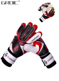 Buy Soccer Goalie Goalkeeper Gloves,Football Gloves with Strong Grips Palms,Anti-Slip Soccer Gloves,Sports Protective Equipment in UAE