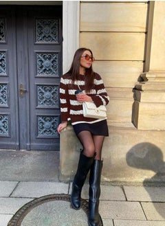 Buy Crew neck braided knit in Egypt