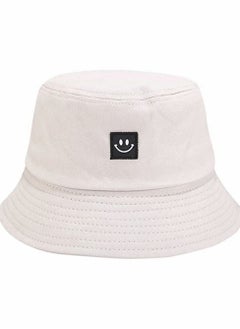 اشتري Unise Hat Summer Travel Bucket Beach Sun Fishing Hat Smile Face Visor Unisex Fashion Fisherman Cap, for Men Women Teens Kids في السعودية