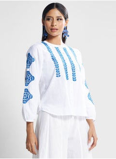 اشتري Printed Button Down Kurti في الامارات