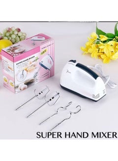 Buy Super Hand Mixer Electric Egg Beater and Mixer White in UAE