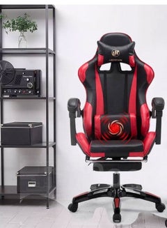 Buy Gaming Chair Office Chair Computer Chair High Back PU Leather Desk Chair Ergonomic Adjustable Reclining Swivel Game Chair with Footrest Lumbar Support Headrest Armrest in Saudi Arabia