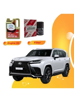 اشتري Lx600 8 Liters 0W20 Toyota Oil And Original Filter في الامارات