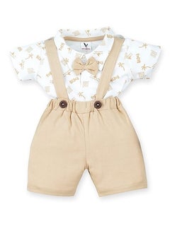 Buy Macitoz Beach Printed Dungaree for Baby Boys | Half Sleeves & Knee Length with Bow | Suitable as Casual & Party Wears Baby dress in UAE