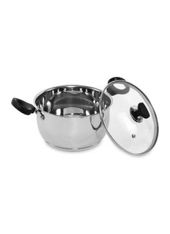 Buy Crystal Casserole, Silver & Black - 2.5 L in UAE