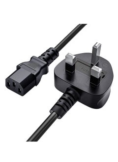 اشتري Desktop Power Cable With Pure Copper Wire 3 Pin Connector For Computers Tvs Monitors And More في الامارات