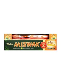 اشتري MISWAK GEL TOOTH PASTE with BRUSH 150gm في الامارات