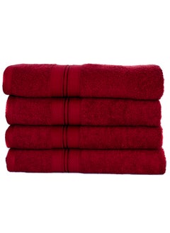 Buy 100% Cotton Ultra Soft Bath Towel Set, 70x140 cm, Quick Dry, Super Absorbent, Antibacterial Treatment, 550 GSM Terry-  Peau-Deuce collection in UAE