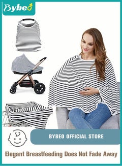 Buy Baby Nursing Cover for Breastfeeding - 360 Degree Privacy, 8-in-1 Uses Soft & Breathable Covers Baby Car Seat & Shopping Cart Nursing Poncho, Washer & Dryer Friendly in Saudi Arabia
