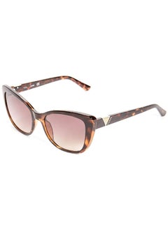 Buy Guess Cat Eye Women's Sunglasses, Dark Havana with Brown Gradient Lenses GU7600 52F Lens Size: 55mm in UAE