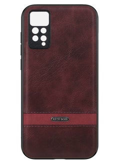 اشتري Rich Boss Leather Back Cover For Xiaomi Redmi Note 12 Pro 5G/Note 11 Pro 4G (Wine Red) في مصر