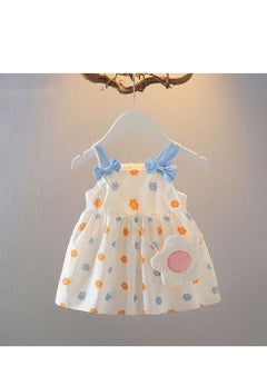 Buy Baby New Summer Cotton Princess Dress With Bag in Saudi Arabia