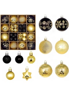 Buy 44Pcs Christmas Ball Ornaments Christmas Baubles Shatterproof Christmas Tree Balls Ornaments Hanging Decoration Assorted Ornament in UAE