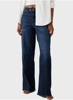 Buy Wide Leg High Waist Jeans in UAE