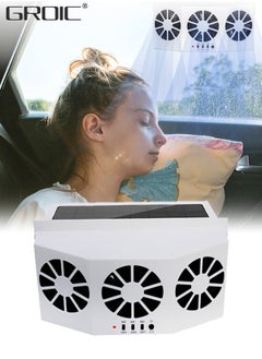 اشتري Solar Powered Car Fan,Car Exhaust Fan, Car Air Purifier, Car Solar Power Air Vent Radiator Fans for Backseat or Frontseat, Vehicle Ventilation Fan في الامارات