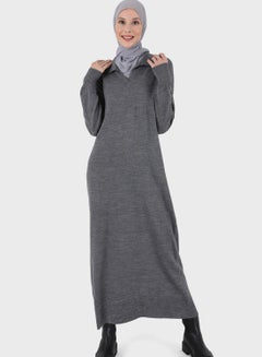 Buy Polo Neck Knitted Dress in Saudi Arabia