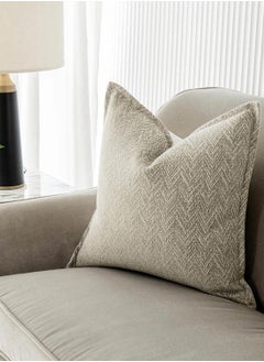 Buy Cushion Fleur Bianca (with filler) Pillow Knot Home Cover Set for Modern Sofa Contemporary Living Room Bedroom and Office Soft Washable in UAE