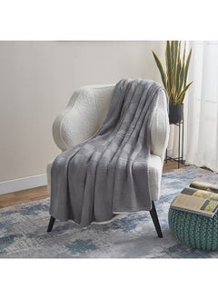 Buy Elva Knitted Double Layer Throw 152 x 127 cm in UAE