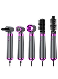 Buy Multifunctional Hair Dryer Comb, 5 in 1, Dry, Curly, Straight, Styling and Pomade Five Uses in Saudi Arabia