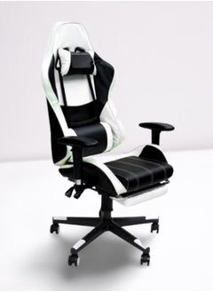 Buy Ragnar High Quality New Design Breathable Gamer's Full Reclining Adjustable Office chair , Gaming Chair In White And Black Sh-50 in UAE