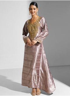 اشتري Embellished Embroidered Jalabiya في الامارات