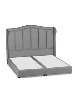 Buy Remo | Velvet Bed Frame - Light Grey in Saudi Arabia