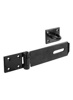 Buy HASP AND STAPLE BLACK HEAVY DUTY FOR DOOR AND WINDOW (4 INCH) in UAE