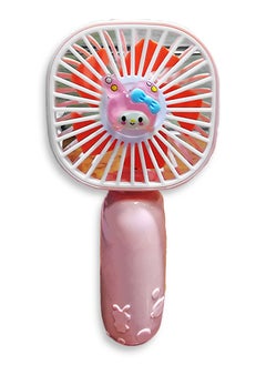 Buy Portable Mini Desktop Fan USB Rechargeable Cute 250MAH Small Electric Fan For School , 0520 Pink in Egypt