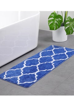 Buy Bathroom Rug Mat Soft and Absorbent Microfiber Bath Rugs Non-Slip Shaggy Bath Carpet Machine Wash Dry Bath Mats for Bathroom Floor Tub and Shower 120*45cm in UAE