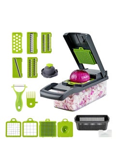 اشتري Multifunctional Vegetable Dicer and Slicer: Household Kitchen Tool for Effortless Cooking, With Potato Shredder and Slicing and Grating في الامارات