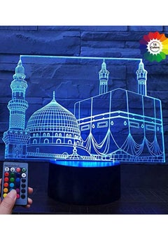 اشتري 3D Islamic Castle Multicolor Night Light USB Powered Remote Control Touch Switch Decor Table 3D Lamp 7/16/16 Color Changing Lights LED Table Lamp Xmas Home Love Brithday Children Kids Decor Toy Gift في الامارات